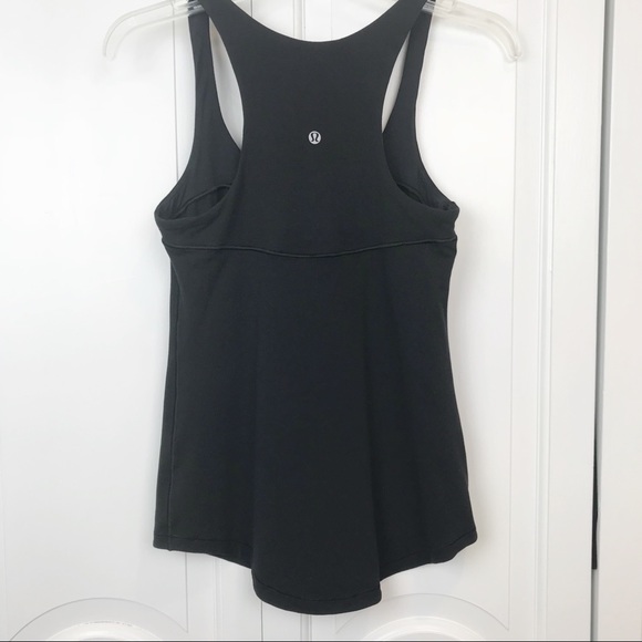 lululemon athletica Tops - Lululemon black medium Front Racer Tank top